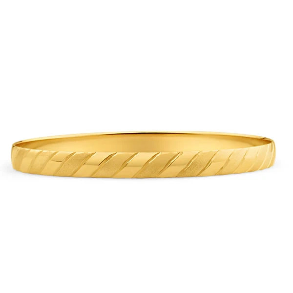 9ct Yellow Gold Divine Bangle – Shiels Jewellers