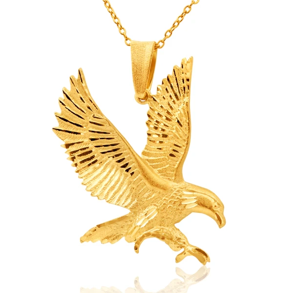 9ct Yellow Gold Eagle Pendant – Shiels Jewellers