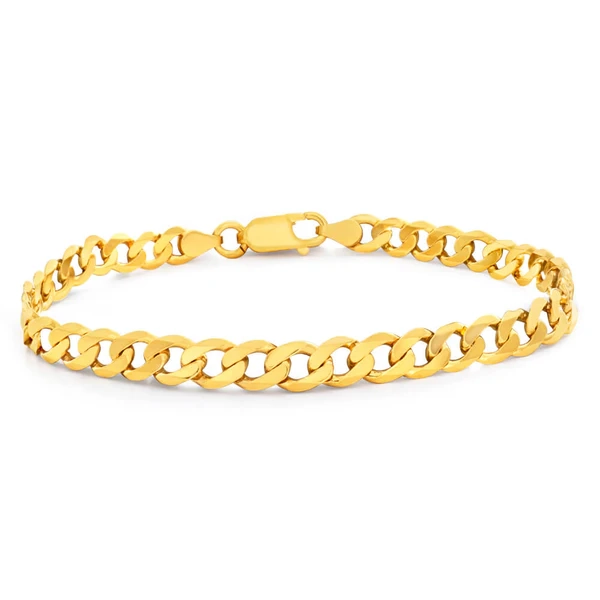 9ct Yellow Gold Enticing Curb Bracelet – Shiels Jewellers