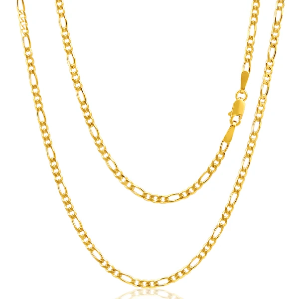 9ct Yellow Gold Figaro 1:3 60Gauge 45cm Chain – Shiels Jewellers