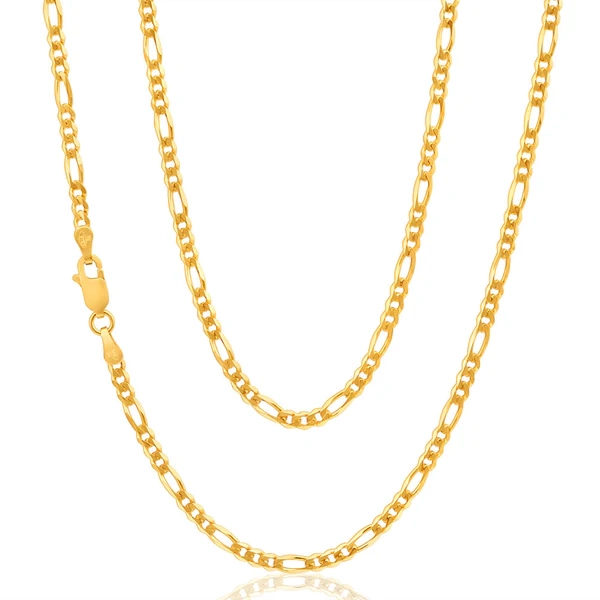 9ct Yellow Gold Figaro 1:3 80 Gauge 50cm chain – Shiels Jewellers