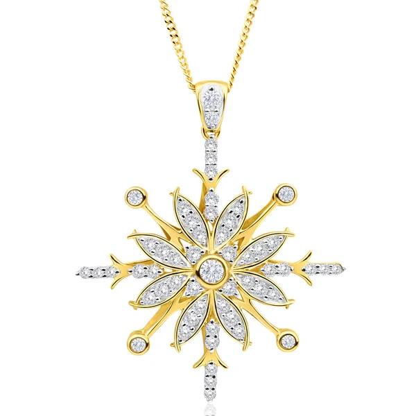 9ct Yellow Gold Magnificent 1 Carat Diamond Pendant on 45cm Chain – Shiels Jewellers