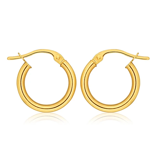 9ct Yellow Gold Plain Hoop 10mm European made – Shiels Jewellers