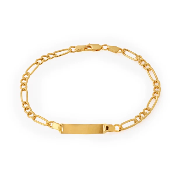 9ct Yellow Gold Silver Filled 19cm Figaro Bracelet – Shiels Jewellers