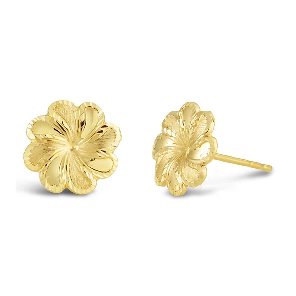 9ct Yellow Gold Small Flower Stud Earrings – Shiels Jewellers