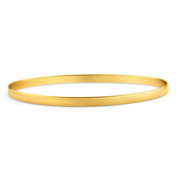 9ct Yellow Gold SOLID 4mm Bangle – Shiels Jewellers