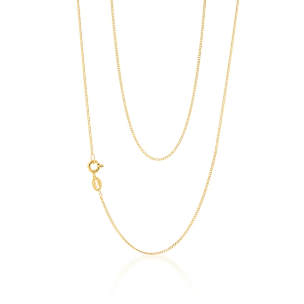 9ct Yellow Gold SOLID Curb Chain 50cm 30 Gauge – Shiels Jewellers