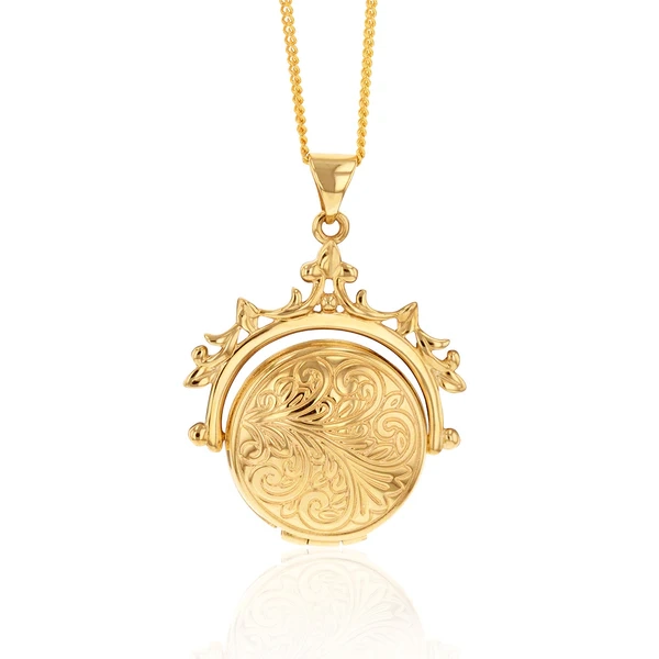 9ct Yellow Gold Spinner Locket Pendant – Shiels Jewellers