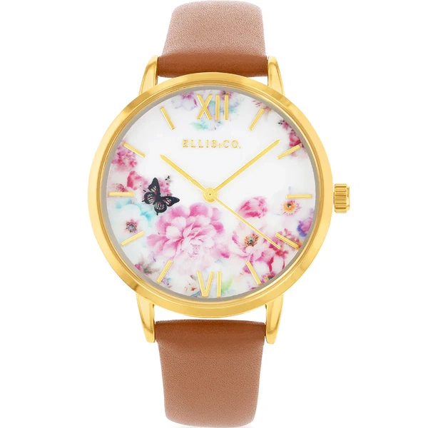 Ellis & Co Gold Tone Floral Womens Watch – Shiels Jewellers