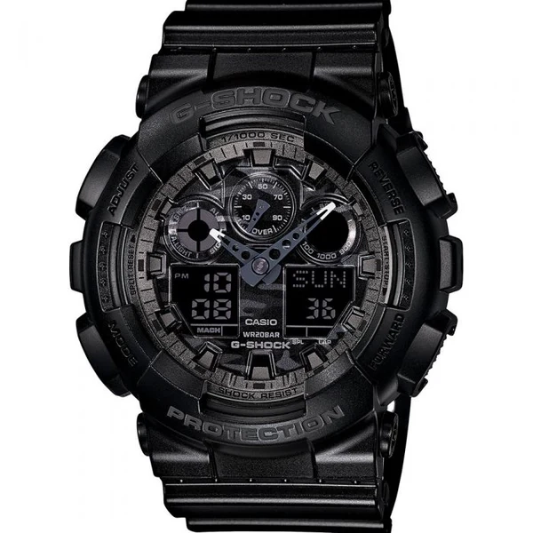 G Shock GA100CF-1A Black Camouflage Watch – Shiels Jewellers