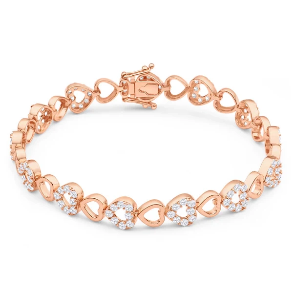 Gold Plated Sterling Silver Cubic Zirconia 19cm Bracelet – Shiels Jewellers