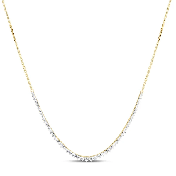 Luminesce Lab Grown 1 Carat Diamond Cable Chain Necklace in 9ct Yellow – Shiels Jewellers