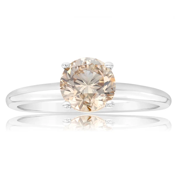 Luminesce Lab Grown 1 Carat Light Champagne Solitaire Diamond Ring in  – Shiels Jewellers