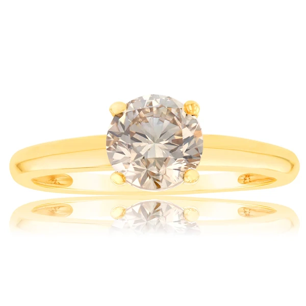 Luminesce Lab Grown 1 Carat Light Champagne Solitaire Diamond Ring in1 – Shiels Jewellers