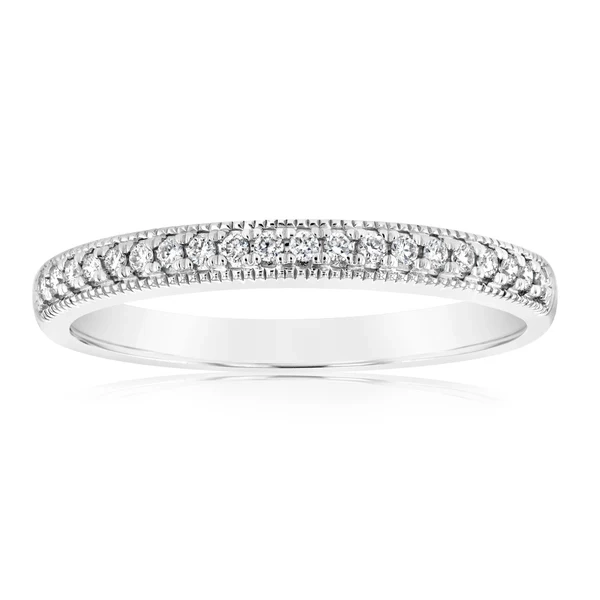 Luminesce Lab Grown 1/10 Carat Diamond Eternity Ring in 9ct White Gold – Shiels Jewellers