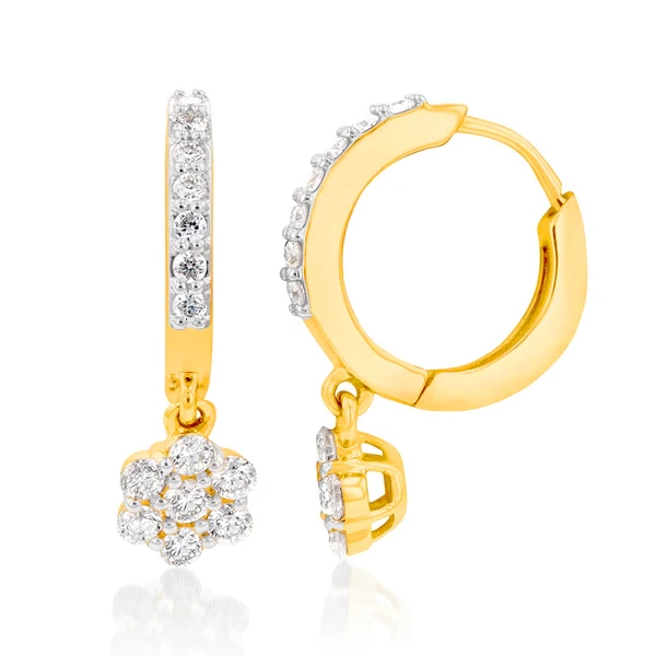 Luminesce Lab Grown 1/2 Carat Diamond Drop Earring in 9ct Yellow Gold – Shiels Jewellers