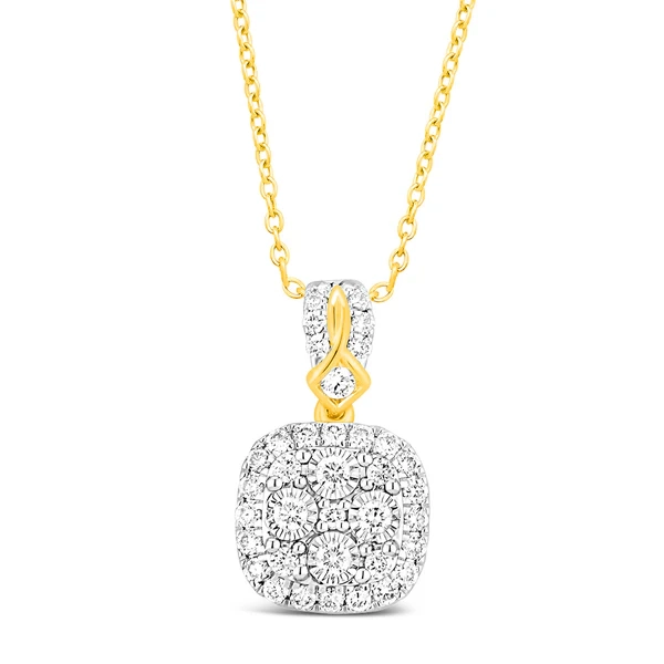 Luminesce Lab Grown 1/2 Carat Diamond Pendant in 9ct Yellow Gold – Shiels Jewellers