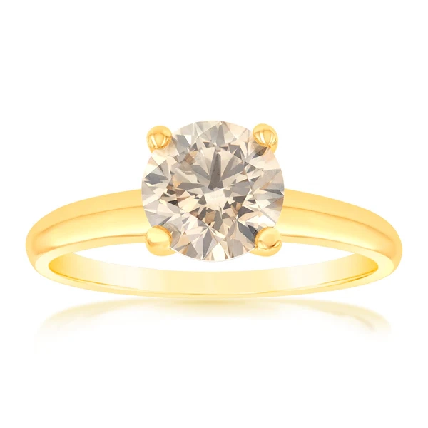 Luminesce Lab Grown 1.5 Ct Light Champagne Solitaire Diamond Ring in 1 – Shiels Jewellers