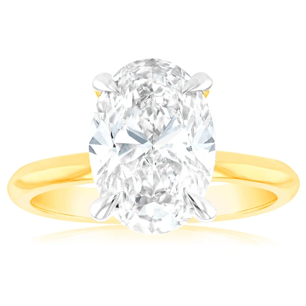 Luminesce Lab Grown Certified 3 Carat Diamond Oval Solitaire Engagemen – Shiels Jewellers