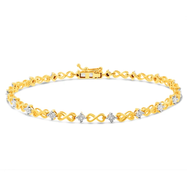 Luminesce Lab Grown Diamond infinity Bracelet in 9ct Yellow Gold – Shiels Jewellers