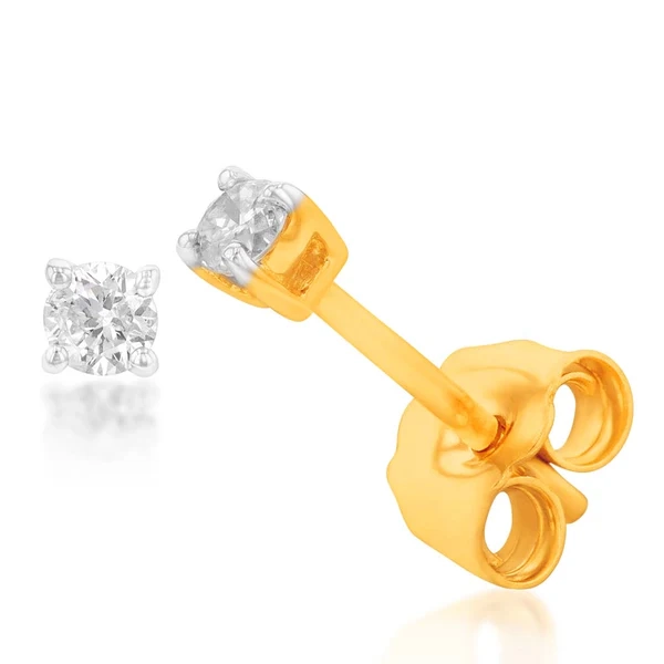 Luminesce Lab Grown Diamond Solitiaire Classic 10Pt Stud Earring in 9c – Shiels Jewellers