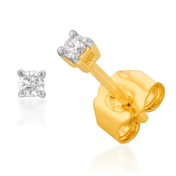 Luminesce Lab Grown Diamond Solitiaire Classic 5Pt Stud Earring in 9ct – Shiels Jewellers