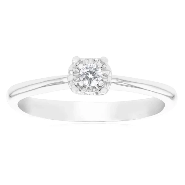 Luminesce Laboratory Grown Diamond 5-9 Point Silver Ring with love hea – Shiels Jewellers