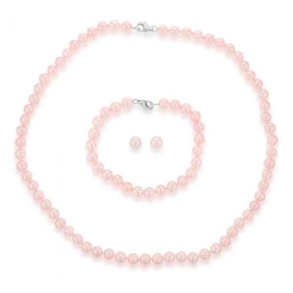 Pink Freshwater Pearl Boxed Set with Sterling Silver Clasp – Shiels Jewellers