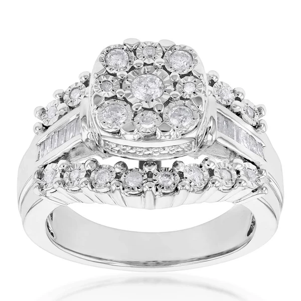 Silver 1/2 Carat Diamond Dress Ring with 37 Diamonds – Shiels Jewellers