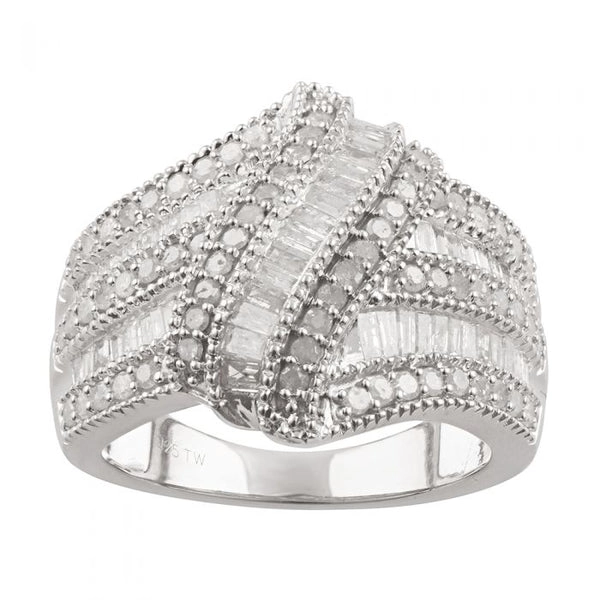 Sterling Silver 1.2 Carat Diamond Wave Ring – Shiels Jewellers