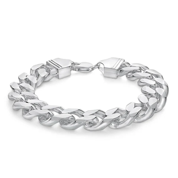 Sterling Silver 23cm 400 Gauge Curb Bracelet – Shiels Jewellers