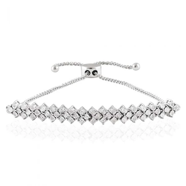 Sterling Silver 27 Diamonds Slider Bracelet – Shiels Jewellers