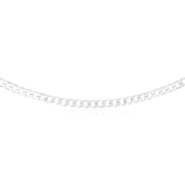 Sterling Silver Bevelled Curb 200 Gauge 55cm Chain – Shiels Jewellers