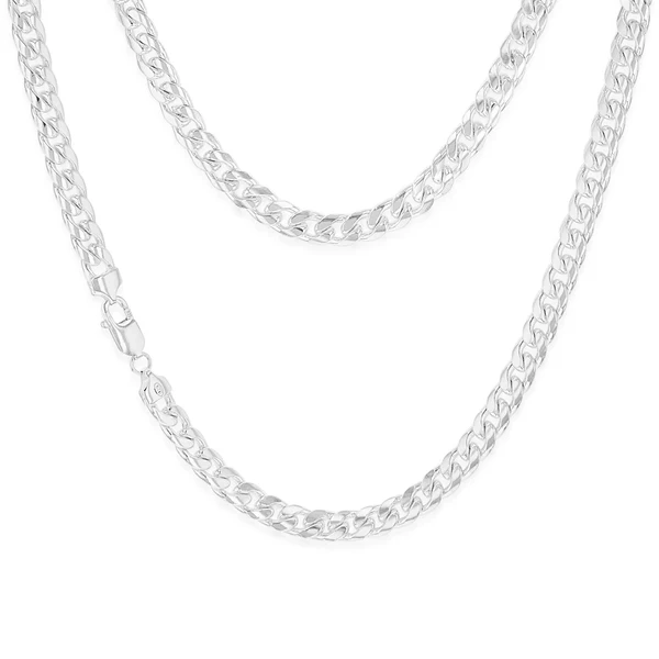 Sterling Silver Curb Beveled 55cm Chain – Shiels Jewellers