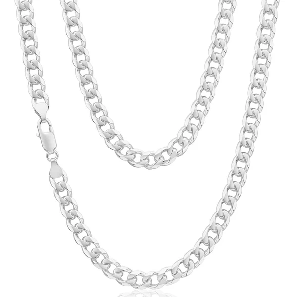 Sterling Silver Dicut Bevelled 220 Gauge 60cm Curb Chain – Shiels Jewellers