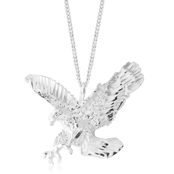 Sterling Silver Landing Eagle Pendant – Shiels Jewellers