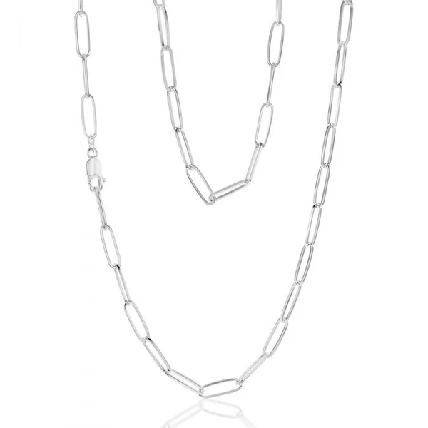 Sterling Silver Paperclip 70cm Chain – Shiels Jewellers