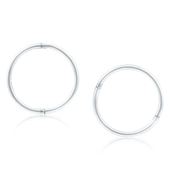 Sterling Silver Plain Sleeper 13mm Earrings – Shiels Jewellers