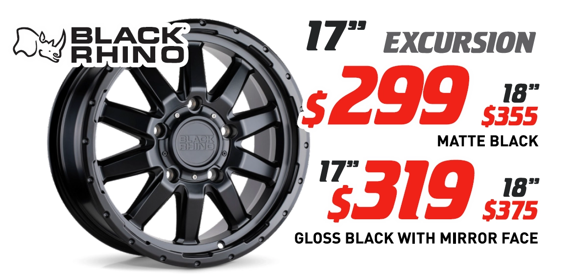 17" WHEEL - BLACK RHINO EXCURSION