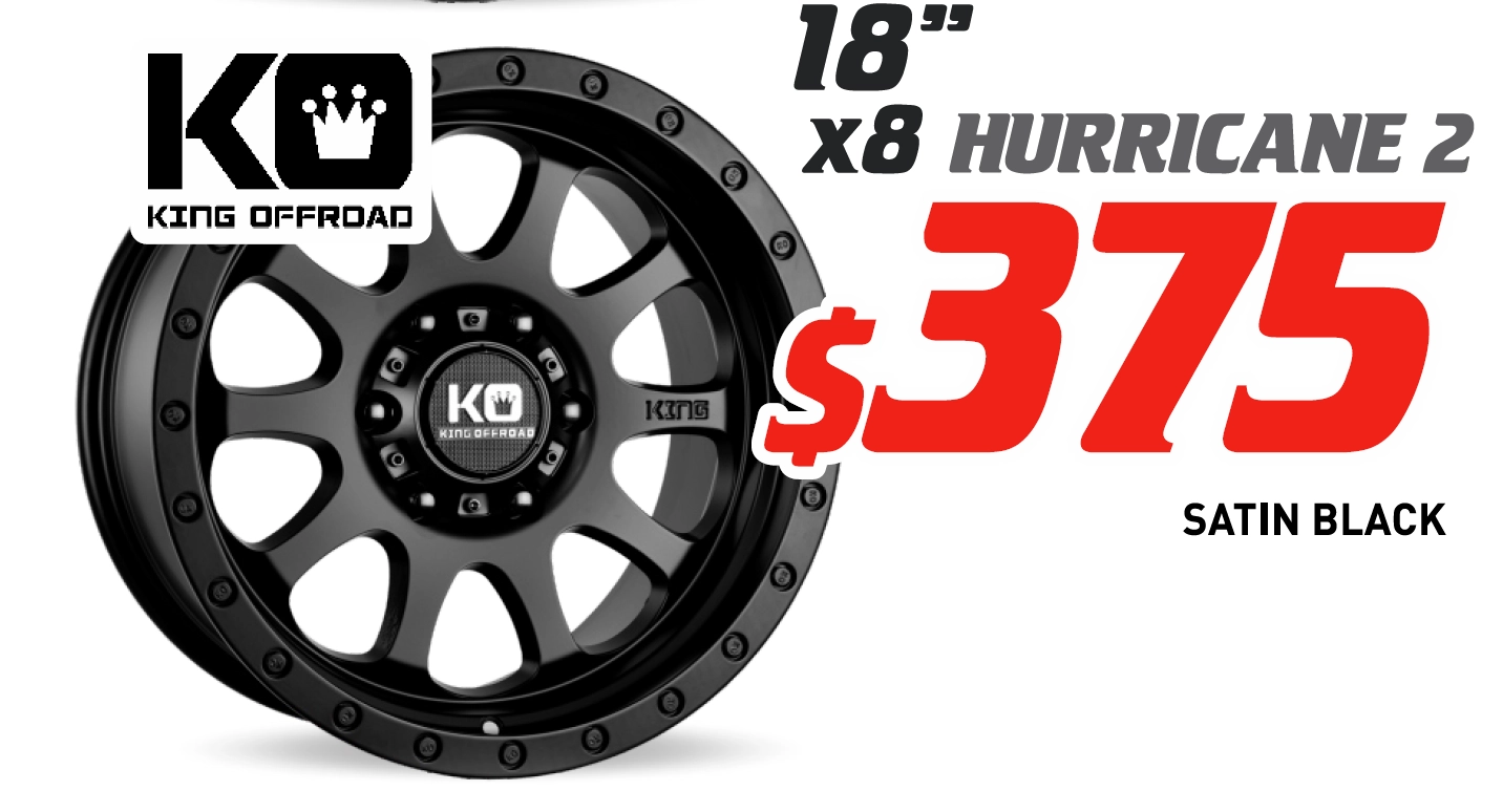 18"X8 WHEEL - KING OFFROAD HURRICANE 2