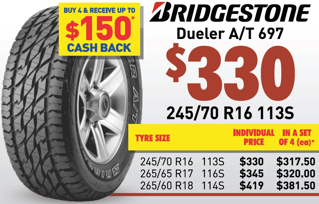 TYRE - BRIDGESTONE DUELER A/T 697