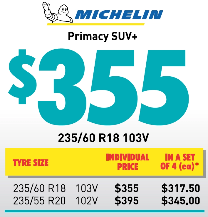 TYRE - MICHELIN PRIMACY SUV+