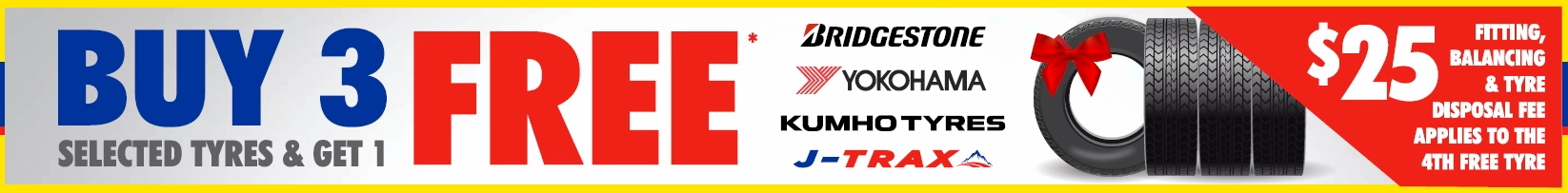 TYRES - BRIDGESTONE, YOKOHAMA, KUMHO, J-TRAX