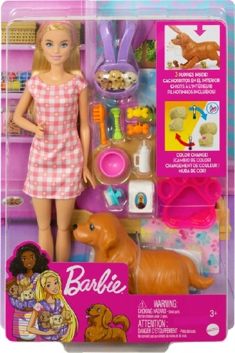 Barbie Barbie Doll Newborn Pups Playset