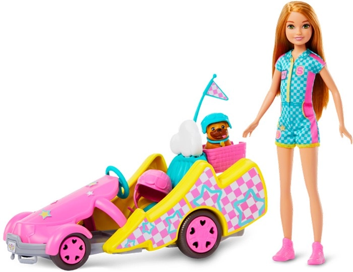 Barbie Stacie Racer Doll with Go-Kart Toy Car