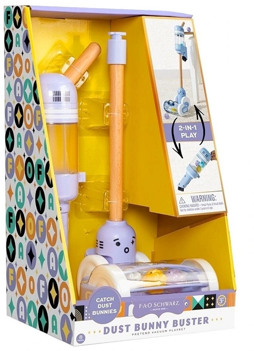 FAO Schwarz 12pc Toy Wood Pretend Vacuum Playset