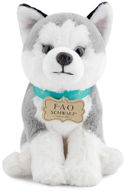 FAO Schwarz Puppy Floppy Husky Plush Toy