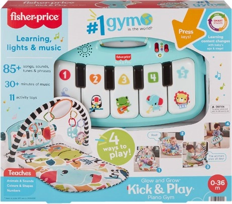 Fisher Price Deluxe Kick & Play Piano Gym in Blue