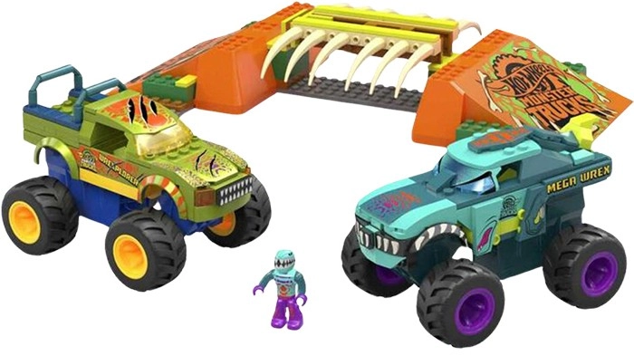 Megablocks Hot Wheels Monster Truck Mega Wrex B-Yard Stunt Course