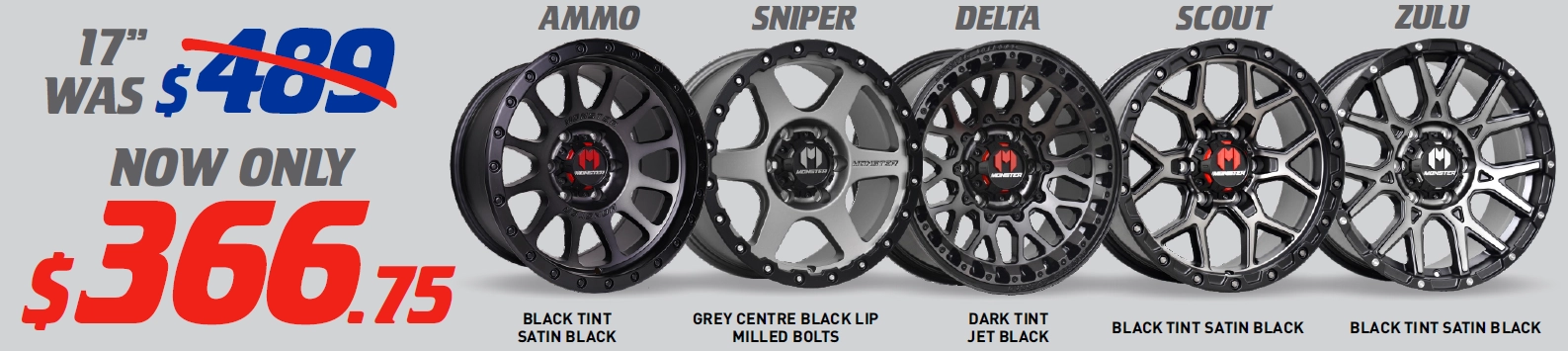 17" WHEEL - MONSTER SNIPER